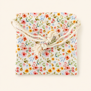 Boho Floral Drawstring Bag
