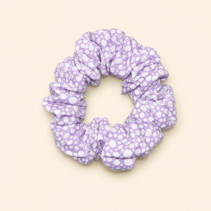 Purple Dot Scrunchie