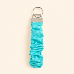 Aqua Dot Scrunchie Keychain