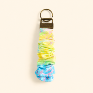 Pastel Swirl Scrunchie Keychain
