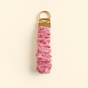 Pink Vines Scrunchie Keychain