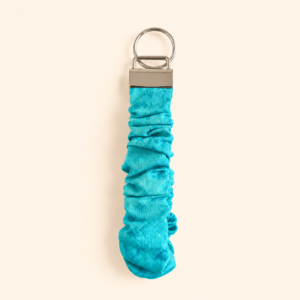 Turquoise Scrunchie Keychain
