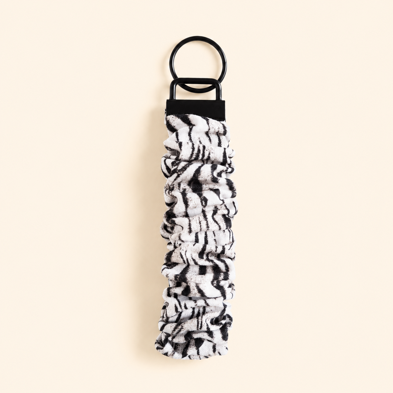 Zebra Scrunchie Keychain