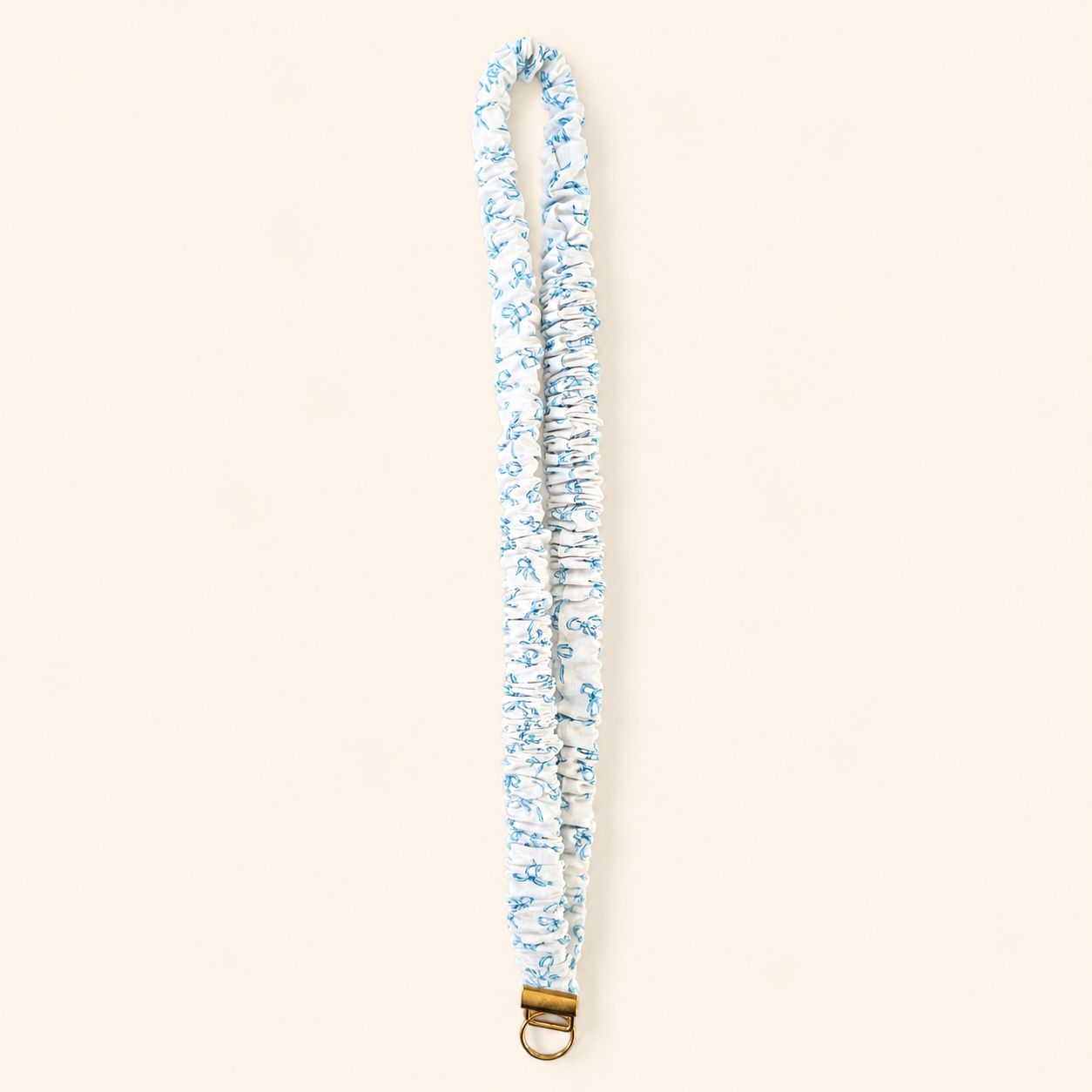 Blue Bow Scrunchie Lanyard