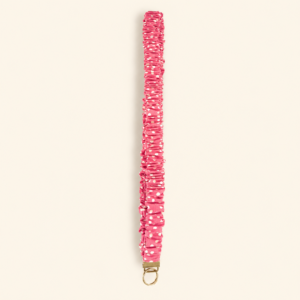 Pink Large Dot Scrunchie Lanyard