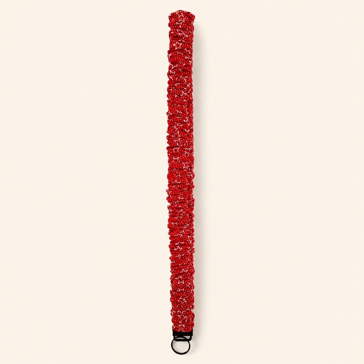 Red & White Stars Scrunchie Lanyard
