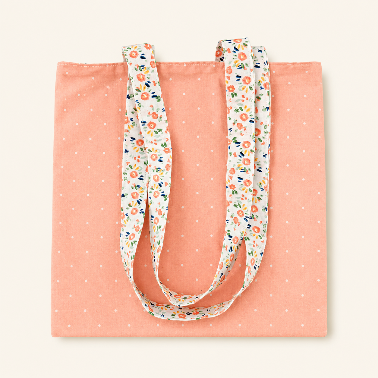 Peach Dot Tote Bag