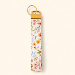 Boho Floral Wristlet Keychain