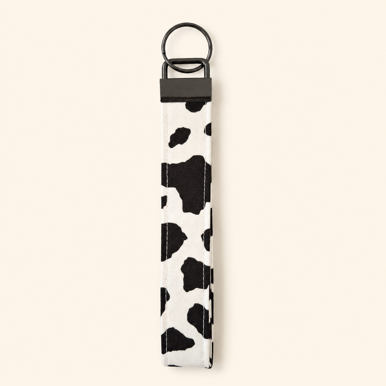 Cow Print Wristlet Keychain