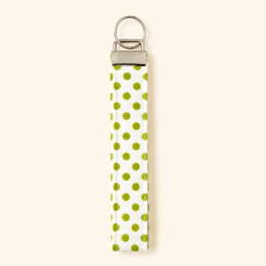 Green Dot Wristlet Keychain