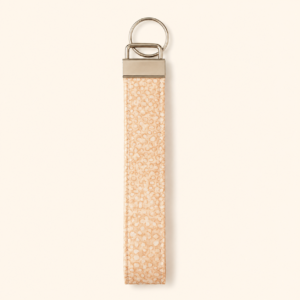 Tan Dot Wristlet Keychain