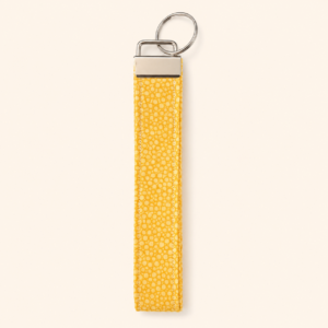 Yellow Dot Wristlet Keychain